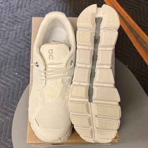 On Cloud White Athletic Sneakers